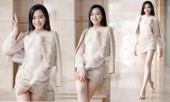 Hoa hậu Đỗ Thị Hà xinh đẹp, chân dài miên man trong bộ ảnh mới
