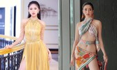 Người đẹp Thể thao Phù Bảo Nghi diện váy xẻ táo bạo, Lương Thùy Linh quấn khăn làm váy