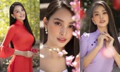 Hoa hậu Tiểu Vy khoe nhan sắc 'cực phẩm', đẹp tựa nàng thơ mùa xuân với áo dài Tết