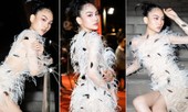 Đụng váy lông vũ với Hà Tăng, Người đẹp Nhân ái Mai Phương đẹp tựa 'thiên nga trắng'