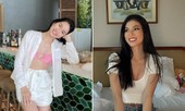 Á hậu Phương Anh mặc áo tắm sexy, Ngọc Thảo giản dị vẫn quyến rũ trong phòng cách ly