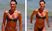 Mê mẩn ngắm body đẹp như tạc tượng của siêu mẫu Montana Cox với bikini