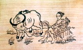Về làng Hồ, nghe chuyện tranh trâu Tết