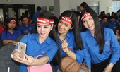 Dàn Hoa khôi tham gia Chủ nhật Đỏ tại Cần Thơ