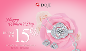 DOJI tung ưu đãi 15% cùng cơ hội trúng vàng 999.9 dịp 8/3