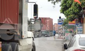 Hàng nghìn xe tải nườm nượp qua chốt COVID-19 trên QL5 ra cảng Hải Phòng