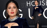&apos;Bom gợi cảm&apos; Salma Hayek mặc xẻ ngực &apos;nhức mắt&apos; tại sự kiện