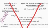 Văn bản giả mạo UBND tỉnh Bắc Ninh lan truyền trên mạng xã hội