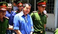 Cựu CSGT Công an tỉnh Đồng Nai - bị cáo Nguyễn Cảnh Chân trong phiên tòa trước đây.