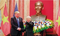 Tổng Bí thư, Chủ tịch nước Nguyễn Phú Trọng tiếp Tổng thống Mỹ Donald Trump ngày 27-2-2019 - Ảnh: Quốc tế