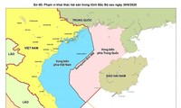Khu vực Vịnh Bắc Bộ và đường phân định giữa Việt Nam và Trung Quốc. (Nguồn: Mofa)