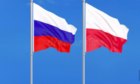 Quốc kỳ Nga và Ba Lan