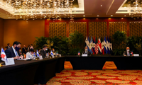 Ngoại trưởng Mỹ Antony Blinken tham gia cuộc họp báo chung với Tổng thống Costa Rica ngày 1/6. (Ảnh: Reuters)