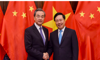 Phó Thủ tướng Phạm Bình Minh và Ngoại trưởng Trung Quốc Vương Nghị trong dịp gặp năm 2018