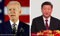 Tổng thống Mỹ Joe Bidne (trái) và Chủ tịch Trung Quốc Tập Cận Bình. (Ảnh: AP)