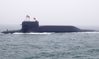 Một tàu ngầm Trung Quốc ở vùng biển Thanh Đảo năm 2019