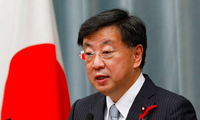 Tổng thư ký Nội các Nhật Matsuno Hirokazu. (Ảnh: Reuters)
