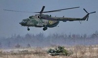 Một trực thăng quân sự của Ukraine trong cuộc triển lãm gần Kiev vào tháng 11/2021. (Ảnh: Getty)