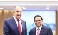 Thủ tướng Phạm Minh Chính tiếp Bộ trưởng Ngoại giao Nga Sergei Lavrov. (ảnh: Như Ý)