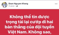 Bức xúc khi trọng tài Al-Kaf không công nhận bàn thắng của tuyển Việt Nam