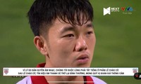 Dòng thông báo trong trận đấu của đội tuyển Việt Nam-Lào.