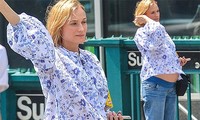 ‘Người đẹp thành Troy’ Diane Kruger lần đầu lộ bụng bầu ở tuổi 42