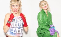 Miley Cyrus đeo găng tay, khẩu trang chống dịch chụp ảnh gợi cảm
