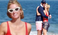 Cô nàng thừa kế Paris Hilton tình tứ bên bạn trai ở biển Malibu