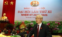 Tổng Bí thư, Chủ tịch nước phát biểu tại Đại hội đại biểu Đảng bộ Quân đội lần thứ XI.