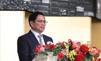 Thủ tướng Phạm Minh Chính phát biểu tại Hội nghị xúc tiến đầu tư (Ảnh: TTXVN)
