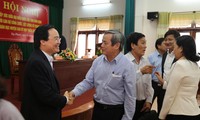 Bộ trưởng Phùng Xuân Nhạ tiếp xúc cử tri tại huyện Tuy Phước, Bình Định