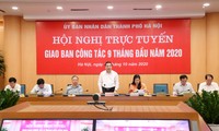 Chủ tịch UBND thành phố Hà Nội Chu Ngọc Anh phát biểu tại Hội nghị