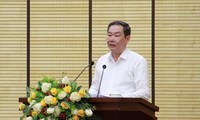 Phó Chủ tịch Thường trực UBND thành phố Hà Nội Lê Hồng Sơn phát biểu tại hội nghị