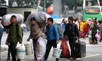 Ảnh: Lao động nhập cư ở ga Phúc Châu, Phúc Kiến, Trung Quốc