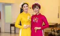 Nữ sinh ung thư nổi tiếng trường Ngoại thương diễn áo dài cho Hoa hậu Ngọc Hân 