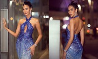 Diện lại váy dạ hội ở chung kết Miss Universe, Hoàng Thuỳ khoe vòng 1 nóng bỏng