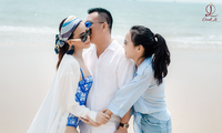 Hoa hậu Oanh Lê mặc bikini gợi cảm trong kỳ nghỉ bên chồng con ở Vũng Tàu