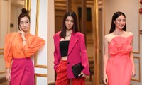 Dàn Hoa hậu, Á hậu diện trang phục rực rỡ màu sắc tại họp báo Vòng Bán kết HHVN 2020