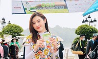 Á hậu Huyền My hào hứng tham dự giải Tiền Phong Golf Championship 2020. Ảnh: Xuân Tùng.
