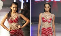 Hoa hậu Tiểu Vy mặc váy lưới xuyên thấu khoe đường cong &apos;cực phẩm&apos; trên sàn catwalk