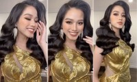 Hoa hậu Đỗ Thị Hà diện váy vàng gold cắt xẻ sexy, khoe loạt thần thái &apos;đỉnh cao&apos;