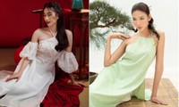 Á hậu Phương Anh, Hoàng Thuỳ cùng diện váy yếm hoá &apos;nàng Xuân&apos; quyến rũ đầu năm mới
