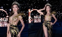 Mặc váy lông vũ xuyên thấu, Thuỳ Tiên đẹp tựa &apos;nữ thần&apos; bên thí sinh Miss Grand Thái Lan