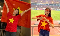 Đỗ Thị Hà, Khánh Vân và dàn hậu vỡ oà khi U23 Việt Nam vô địch SEA Games 31