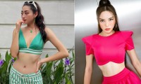 Lương Thuỳ Linh thả dáng nóng bỏng với áo tắm cách điệu, Kỳ Duyên mặc crop-top khoe eo &apos;con kiến&apos;