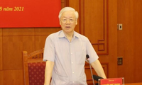 Tổng Bí thư Nguyễn Phú Trọng phát biểu khai mạc Phiên họp thứ 20 Ban Chỉ đạo Trung ương về phòng, chống tham nhũng . (Ảnh: Trí Dũng/TTXVN)