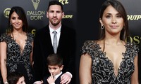 Vợ người mẫu tháp tùng Messi đi nhận Quả bóng vàng 2019