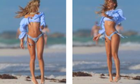 Hậu trường chụp bikini nóng bỏng của nàng mẫu 9x Cindy Prado 