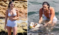 Sao truyền hình Úc cực gợi cảm với bikini ở biển