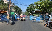 Khánh Hoà phong toả khu vực đường phố Nha Trang có ca mắc COVID - 19. Ảnh LỮ HỒ.